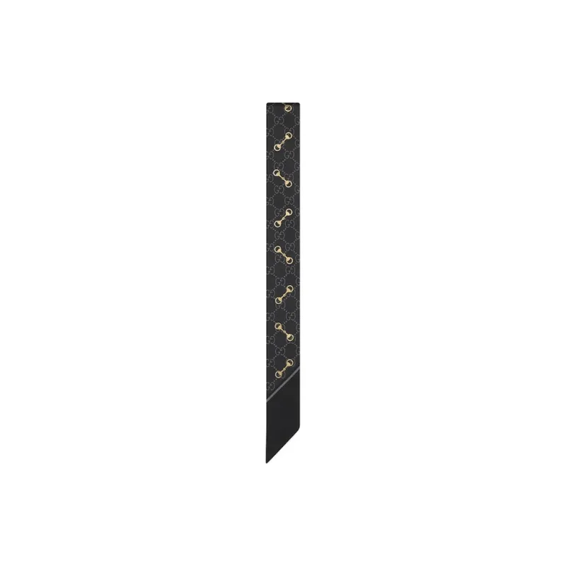 GUCCI Silk Scarves Women's Black-0