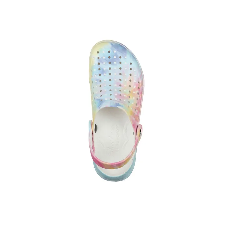 Skechers Footsteps Clogs Women's Pink Blue-2