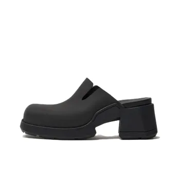 MIISTA Wrap-toe Slippers 6cm Women's Black
