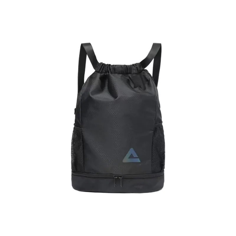 PEAK Honeycomb Plaid Fabric Basketball Bag Backpack Unisex Black-1