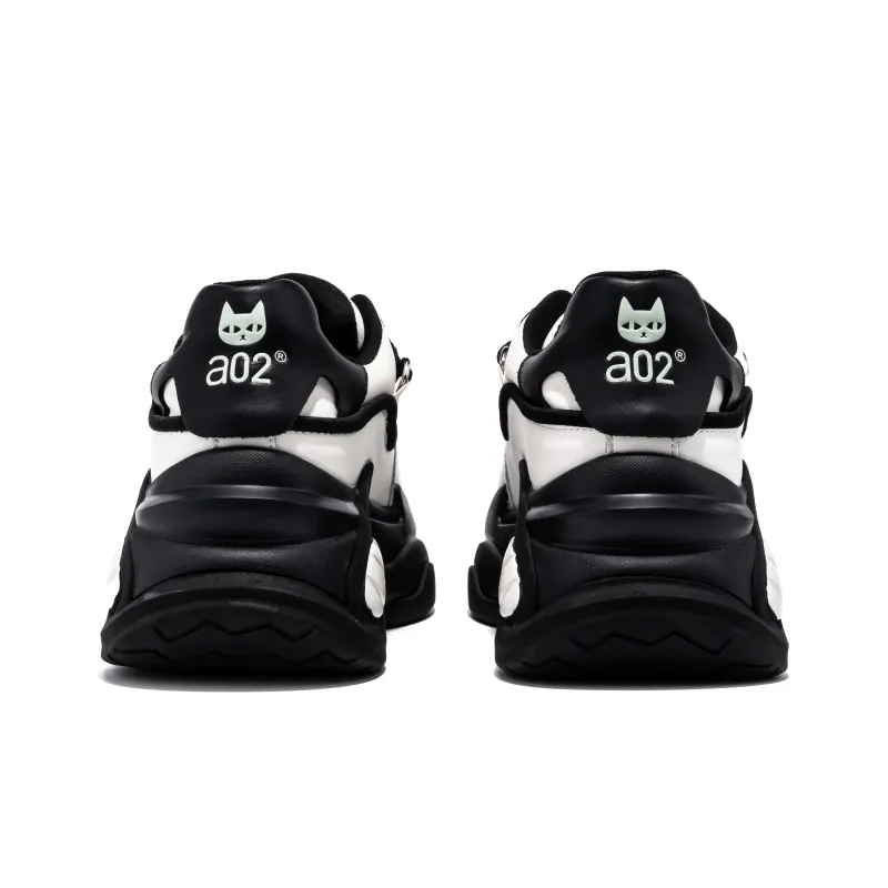 A02 Toby Black Universe Eye Height Increasing Low-Top Chunky Sneakers Women's-6