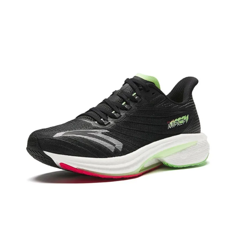 Anta MACH 4.0 Cushioning, Slip Resistant, Rebound Low Top Running Shoes Men's Black-1