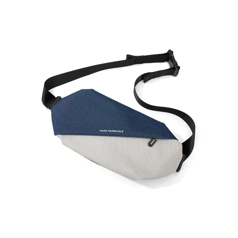 FAIRWHALE Fabric Sling Bag Men's Gray Black/Gray Blue-6