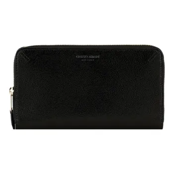 GIORGIO ARMANI Patent Leather Wallet Women's Black