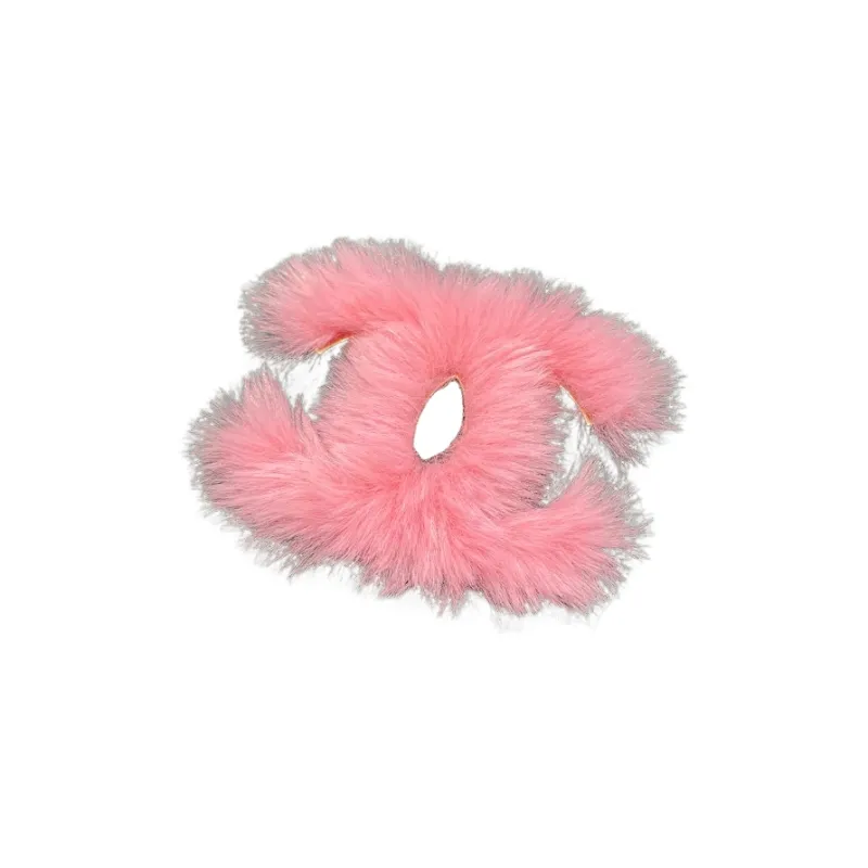 CHANEL Pink Fuzzy Double C Brooches Women's-1