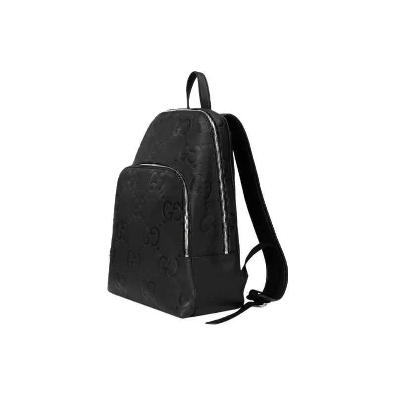 GUCCI Leather Backpack Large Size Men's Black-1