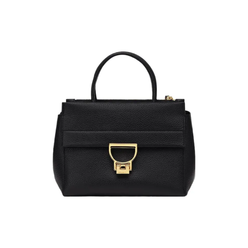 COCCINELLE Leather Shoulder Bag, Handbag Medium Size Women's Black-0