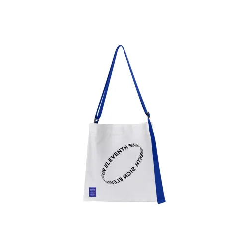 ElevethSign Polyester Shoulder Bag, Crossbody Bag Unisex White/Blue