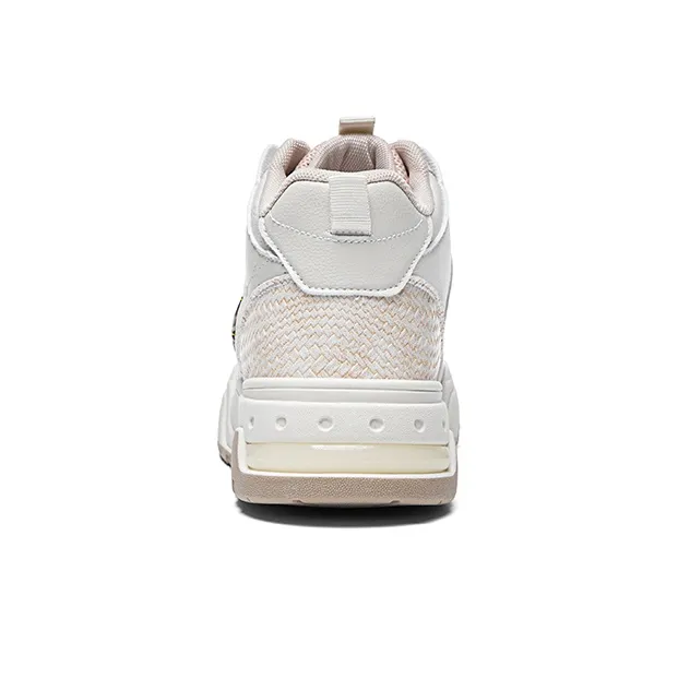 Warrior Lightweight High Top Skateboard Shoes Unisex Beige Khaki-2