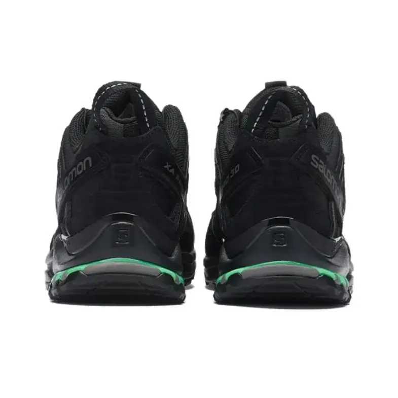 SALOMON XA PRO 3D Suede Wear Resistant Low Top Outdoor Shoes Unisex Black Green-3