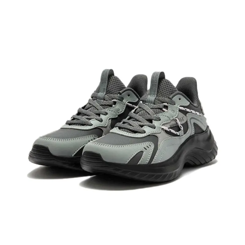 361° Anti Slip Wear Resistant Low Top Running Shoes Women's Gray-3
