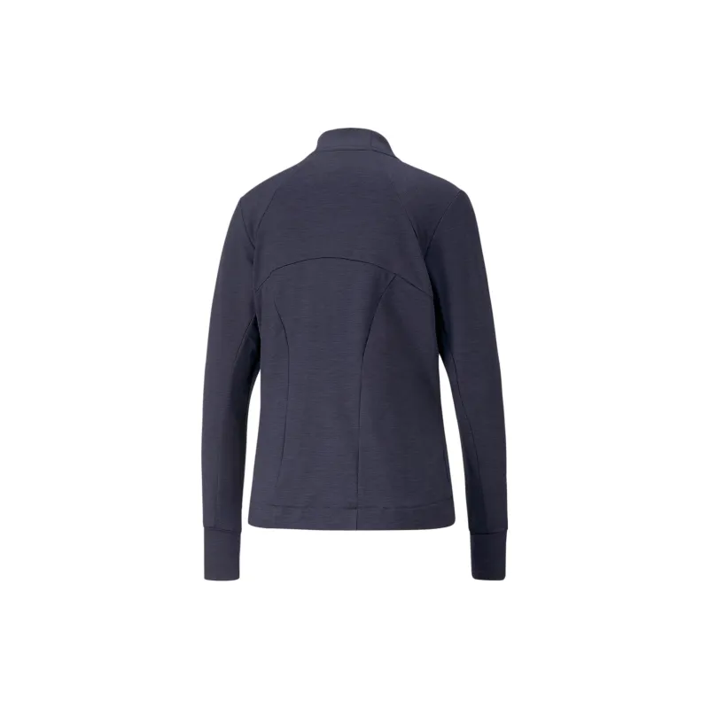 PUMA Veste De Golf Entièrement Zippée Heather Femme Jacket Women's Blue-1