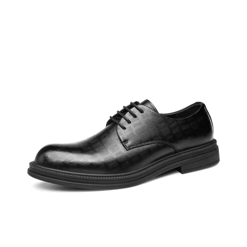 CHINT Dress Shoes Men Low Top Black-1