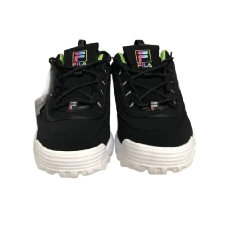 FILA Disruptor II Cushioning Wear Resistant Low Top Casual Shoes Women's Black-3