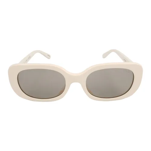 COACH Plastic Irregular Shape Sunglasses Women's White