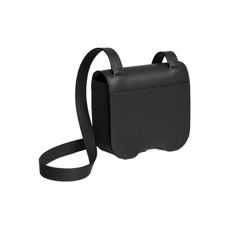 HERMES Della Cavalleria Epsom Calfskin Shoulder Bag Crossbody Bag Women's Noir Black-2
