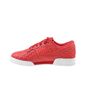 FILA Fitness Series Anti-Slip Wear-Resistant Low-Top Casual Shoes Men's White Red