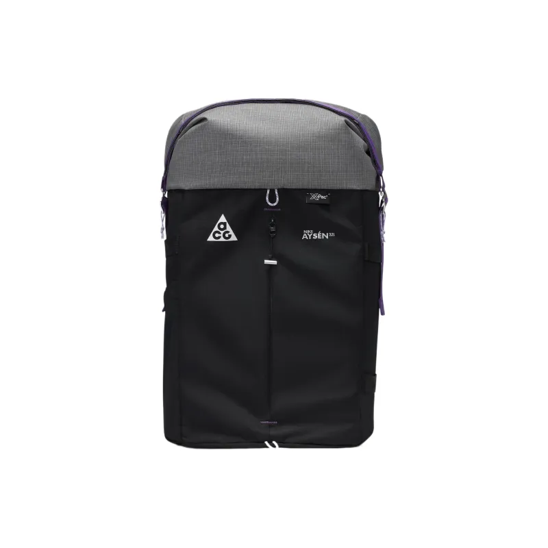 Nike Polyester Backpack Regular Unisex Black & Cool Gray & White-0