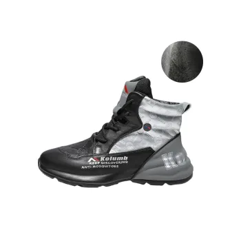 Kolumb Cushioning, Wear Resistant High Top Outdoor Shoes Men's Black Silver Gray