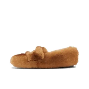 FENDI Baguette Casual Single Shoes Women's Beige
