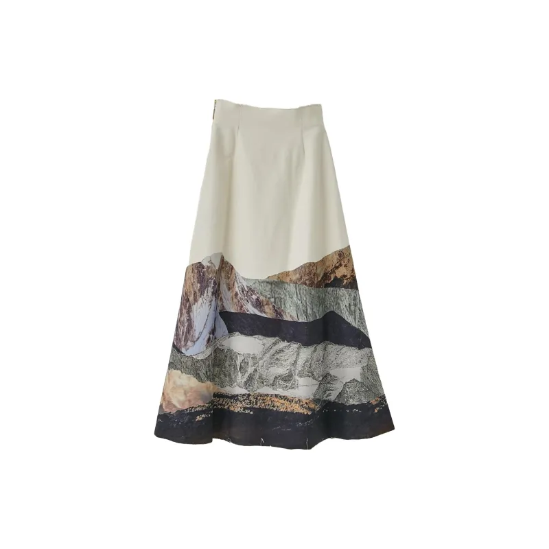 PUBLIC TOKYO Casual Long Skirts Women's White-1