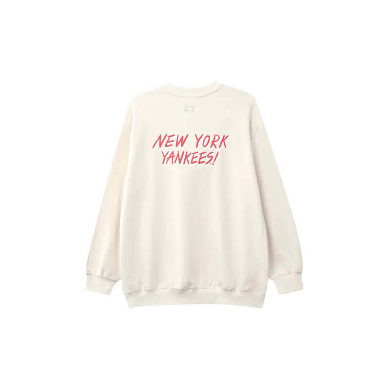 MLB New York Yankees Sweatshirts Unisex Ivory White-1