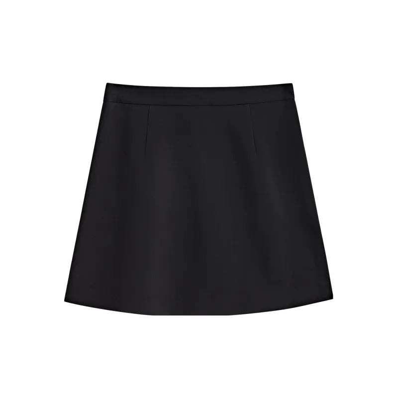 Massimo Dutti Casual Short Skirts Women's Black-1