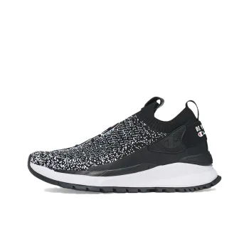 Champion Reflex Mingleknit Slip-Resistant Low-Top Running Shoes Unisex Black White
