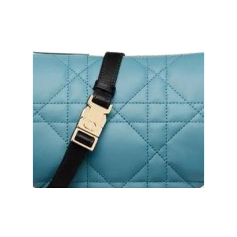 DIOR Vibe Lambskin Hobo Bag, Shoulder Bag, Crossbody Bag, Handbag Small Size Women's Sky Blue-4