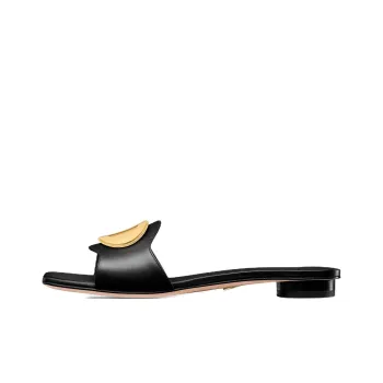 DIOR Rubber Sole Slide Slippers Women's Black