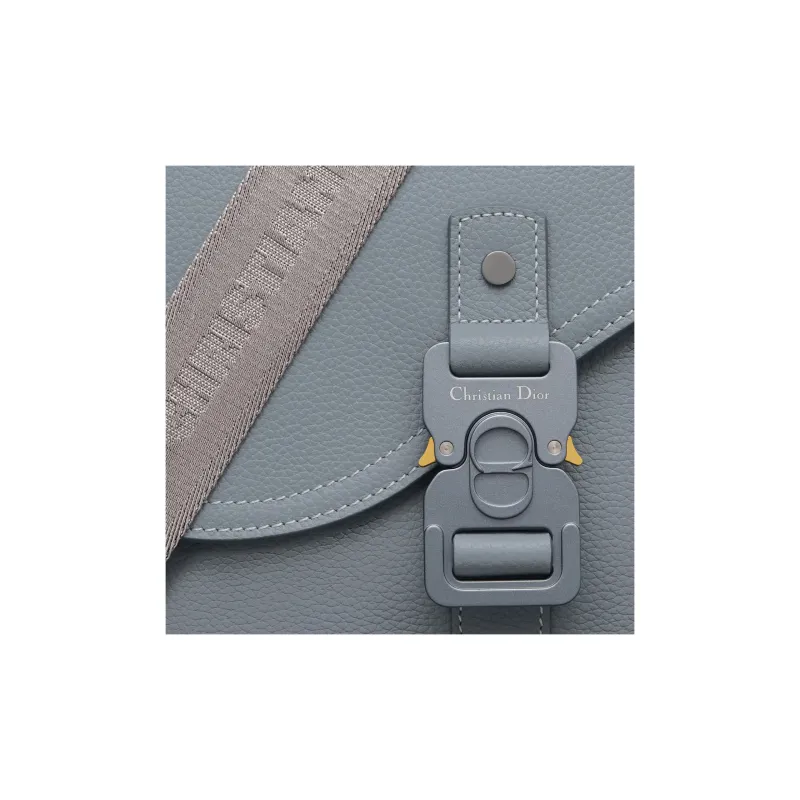 DIOR Grained Calfskin Saddle Bag, Messenger Bag, Shoulder Bag, Crossbody Bag Men's Gray-5