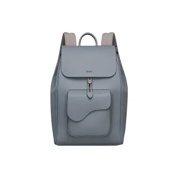 DIOR Saddle Grained Calfskin Saddle Backpack Men's Gray