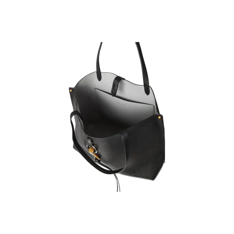 REBECCA MINKOFF Leather Tote Bag Shopping Bag Women's Black-2