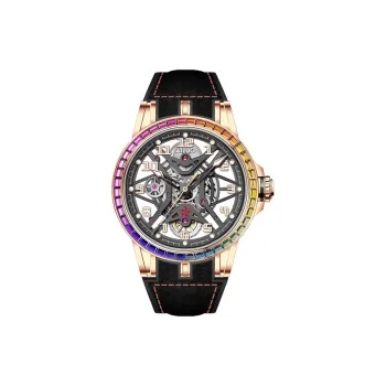 ROSDN Automatic Mechanical Movement Rubber Strap Watch Men's Watches Cut Out Dial