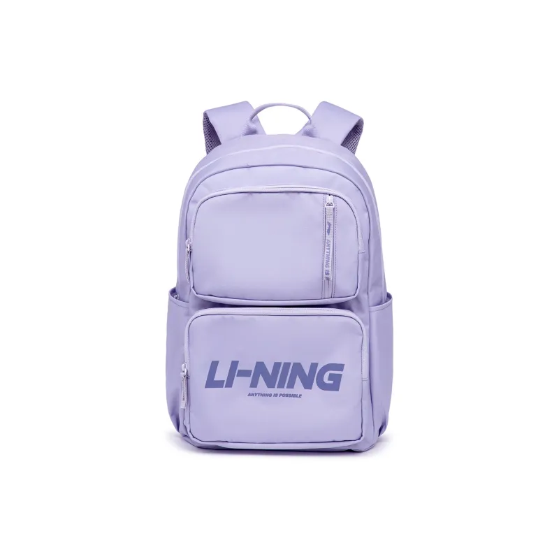 LiNing Sports Life Collection Polyester Backpack Regular Unisex Bad Little Purple-0