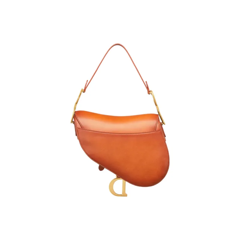 DIOR Lambskin Saddle Bag, Shoulder Bag, Crossbody Bag, Handbag Women's Bronze-3