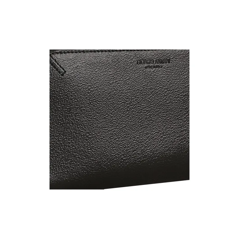GIORGIO ARMANI Patent Leather Wallet Women's Black-3