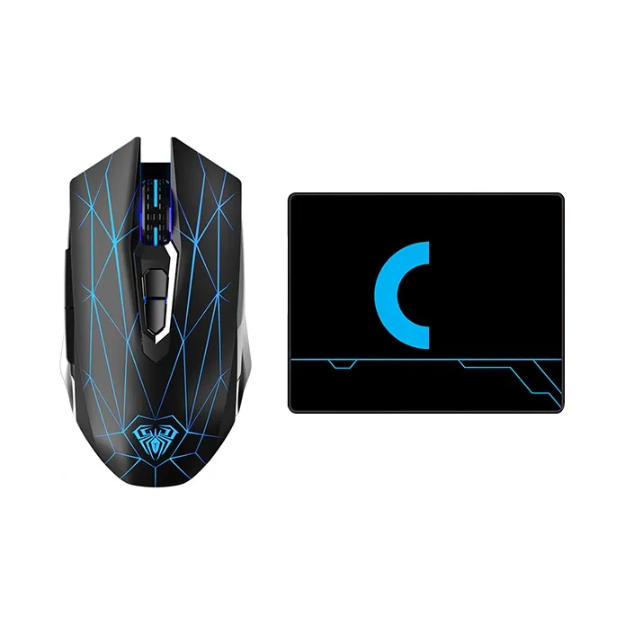AULA S50 Crackle Edition Wired Connection Eat Chicken LOL Precise Positioning Gaming Office Wired Gaming Mouse-2