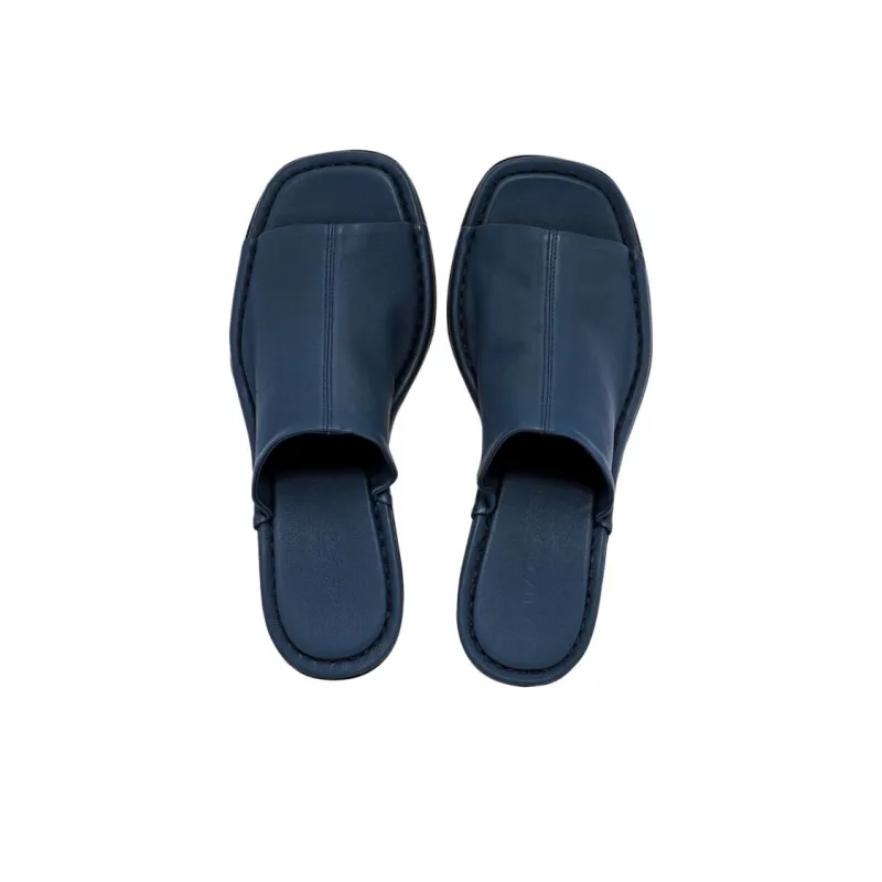 By Far Rubber Sole Slide Slippers Women's Cobalt-2
