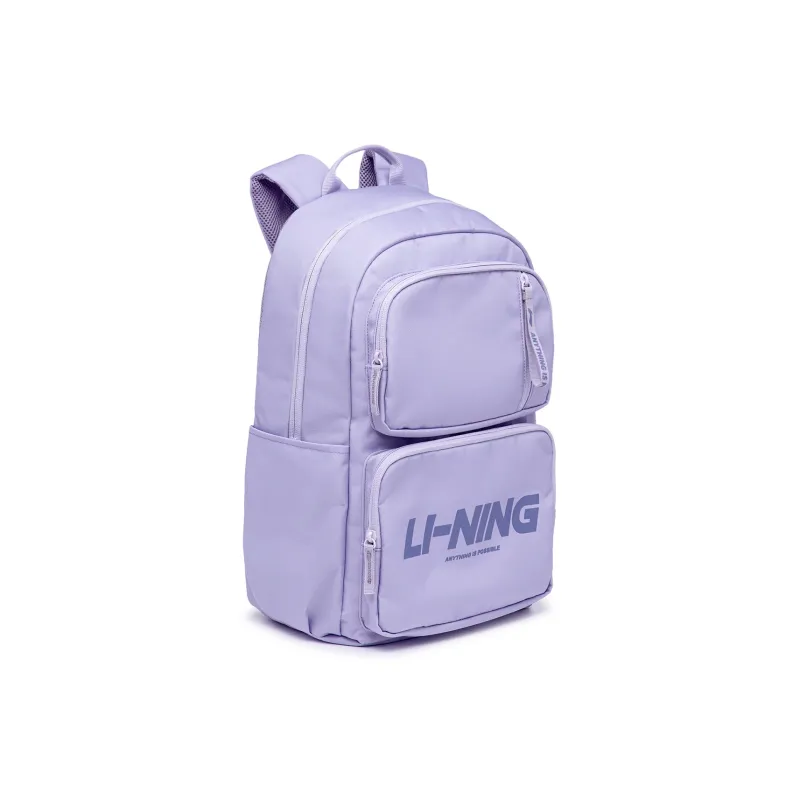 LiNing Sports Life Collection Polyester Backpack Regular Unisex Bad Little Purple-1