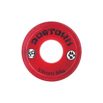 DOGTOWN Skateboard Wheels Land Surfboards 59mm X 84a-Transparent Red