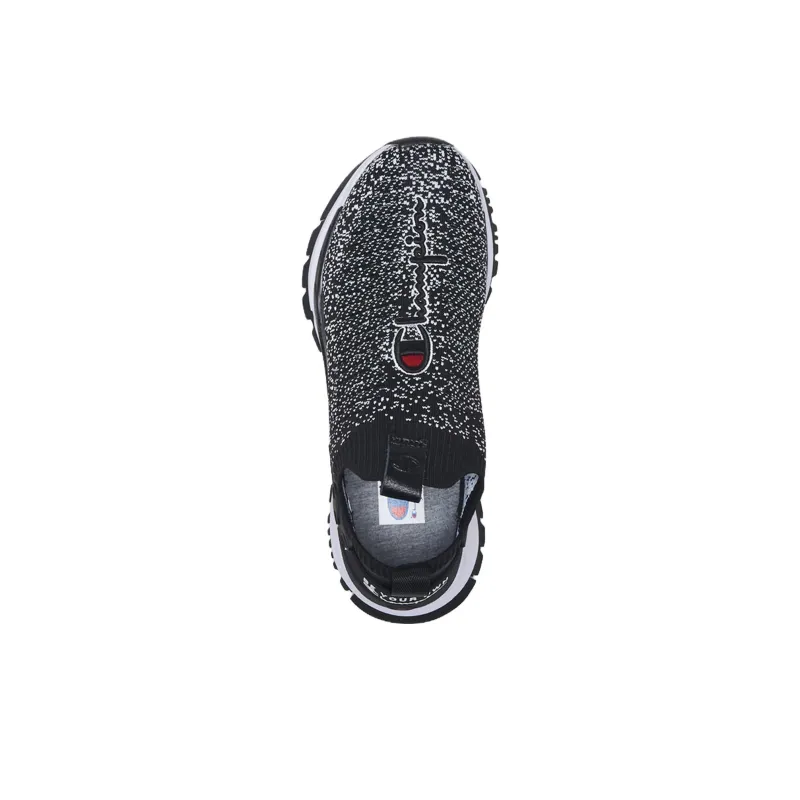 Champion Reflex Mingleknit Slip-Resistant Low-Top Running Shoes Unisex Black White-3