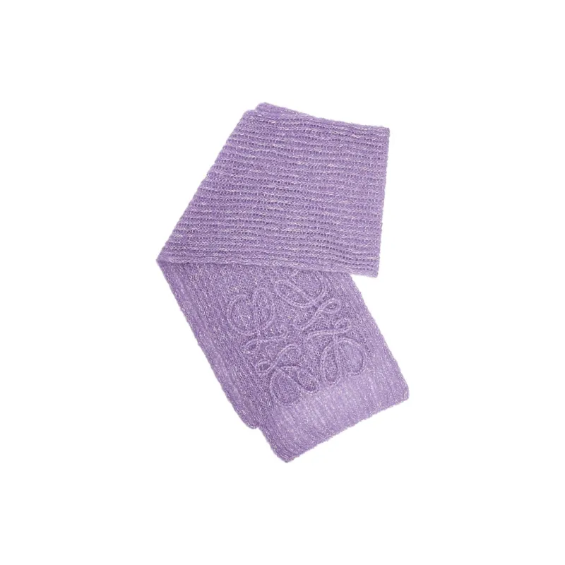 LOEWE Knit Scarves Unisex Purple-2