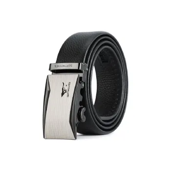 SEPTWOLVES New Arrival Casual Versatile Fashion Trend Automatic Buckle Leather Belts Men's Width  3.5cm