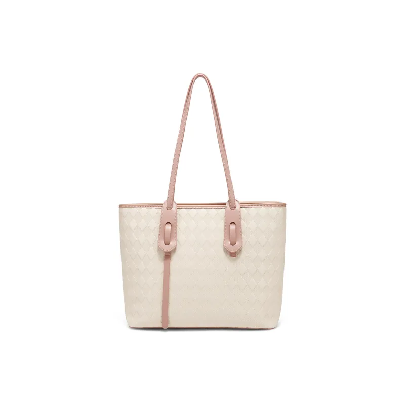 MEXICAN Polyurethane Leather Tote Handbag, Shoulder Bag Women's Apricot & Coffee/Dark Brown & Brown/Ecru & Pink-10