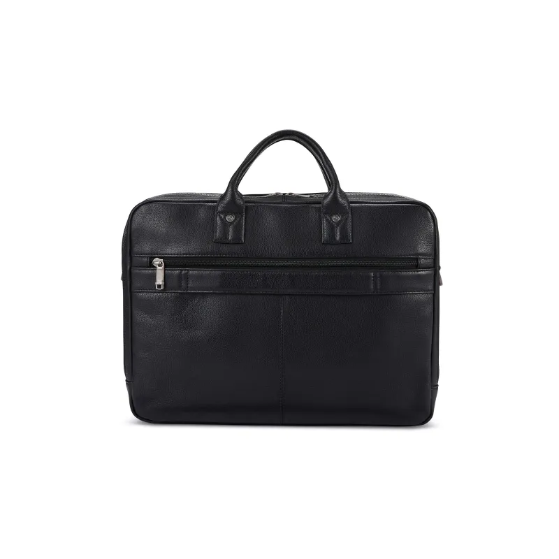 SAMSONITE Leather Briefcase Laptop Bag Shoulder Bag Crossbody Bag Handbag Regular Unisex Black-2