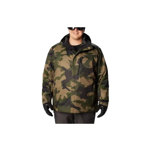 Columbia Windbreaker Jackets Men Army Green