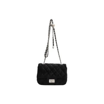 NOMK Velour Small Square Bag Shoulder Bag Crossbody Bag Regular Women's Black/Brown/Pink