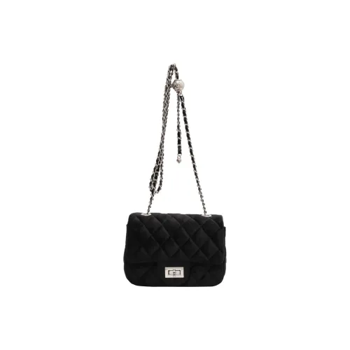 NOMK Velour Small Square Bag Shoulder Bag Crossbody Bag Regular Women's Black/Brown/Pink
