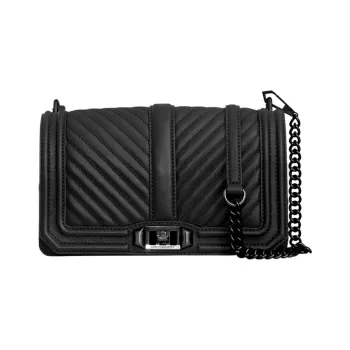 REBECCA MINKOFF Leather Shoulder Bag Crossbody Bag Women's Black